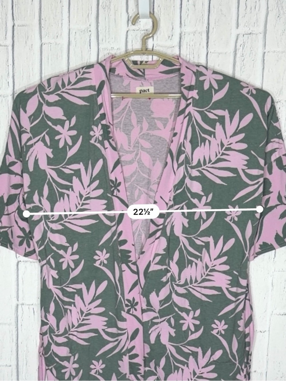 🌿💗 PACT SET 100% Organic Cotton Floral Robe & Pants Set M / M-L - Picture 4 of 14